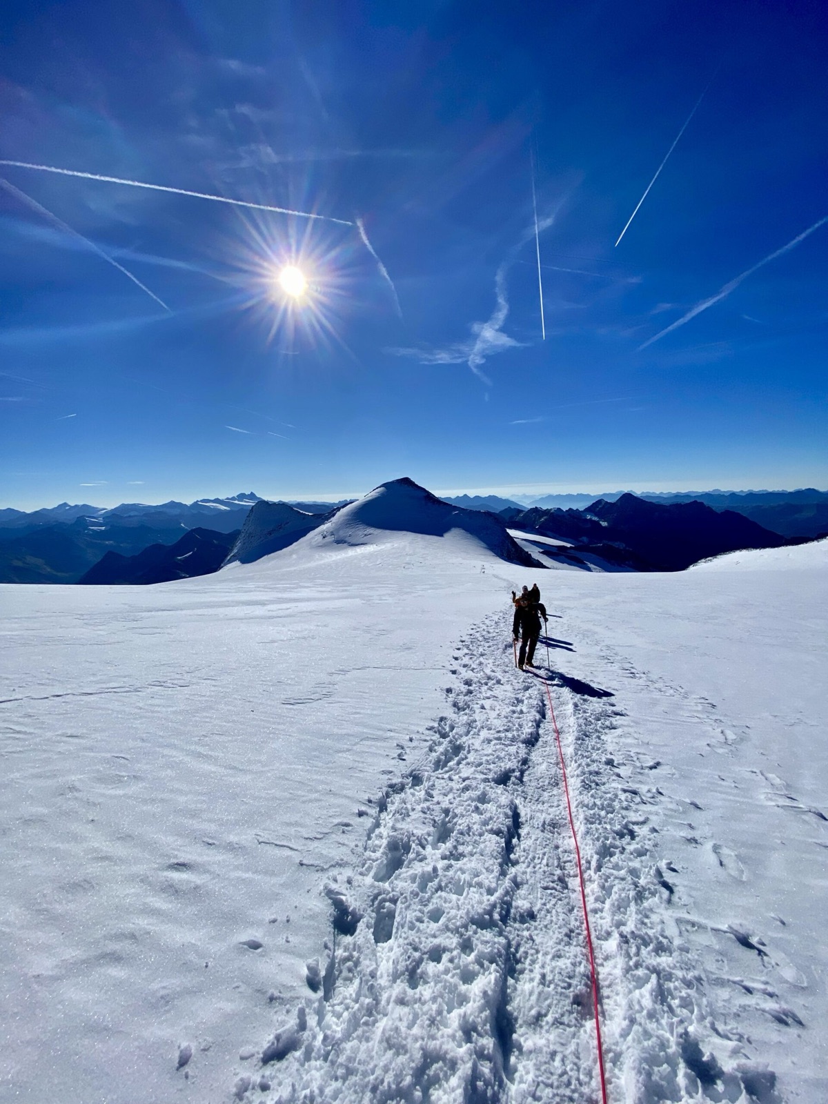 Aufstieg über den Gletscher