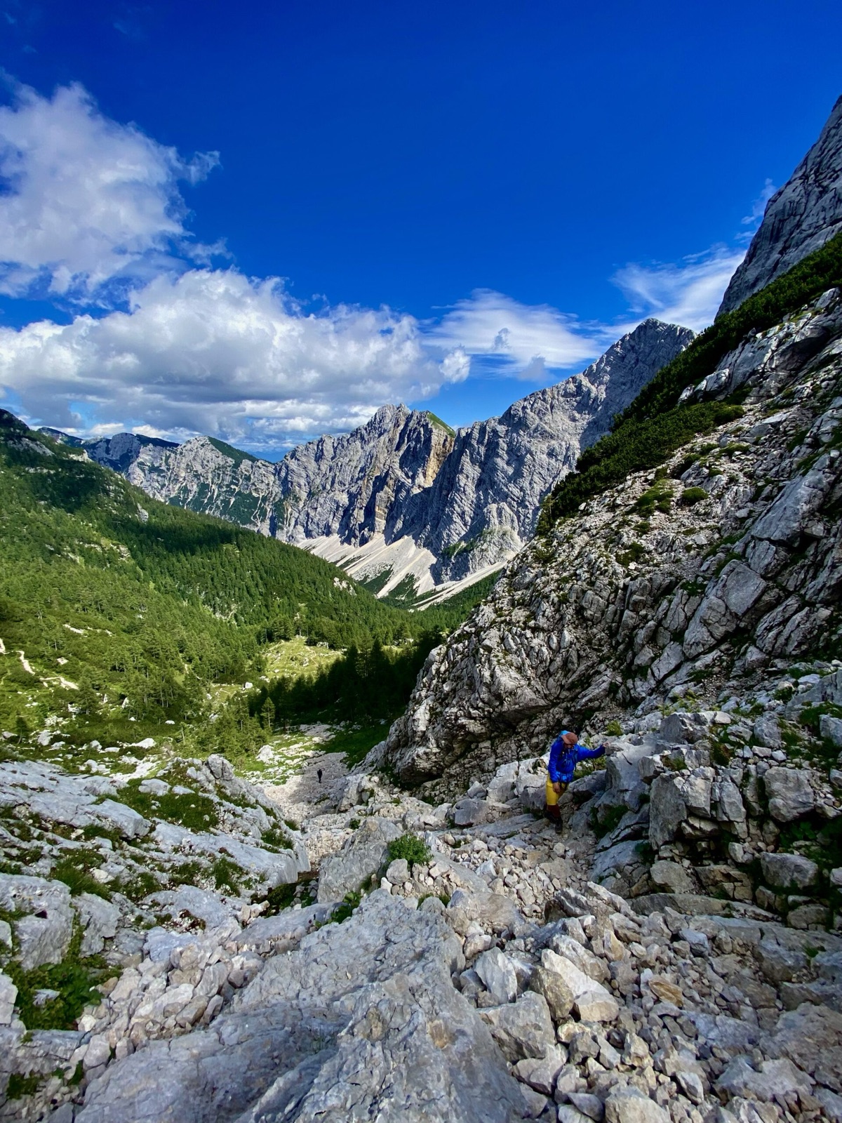Steiler Abschnitt zum Konjsko-Sattel