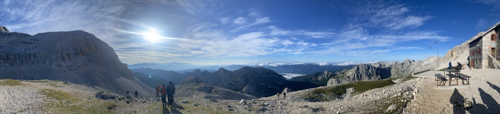 Morgenpanorama vom Dom Planika
