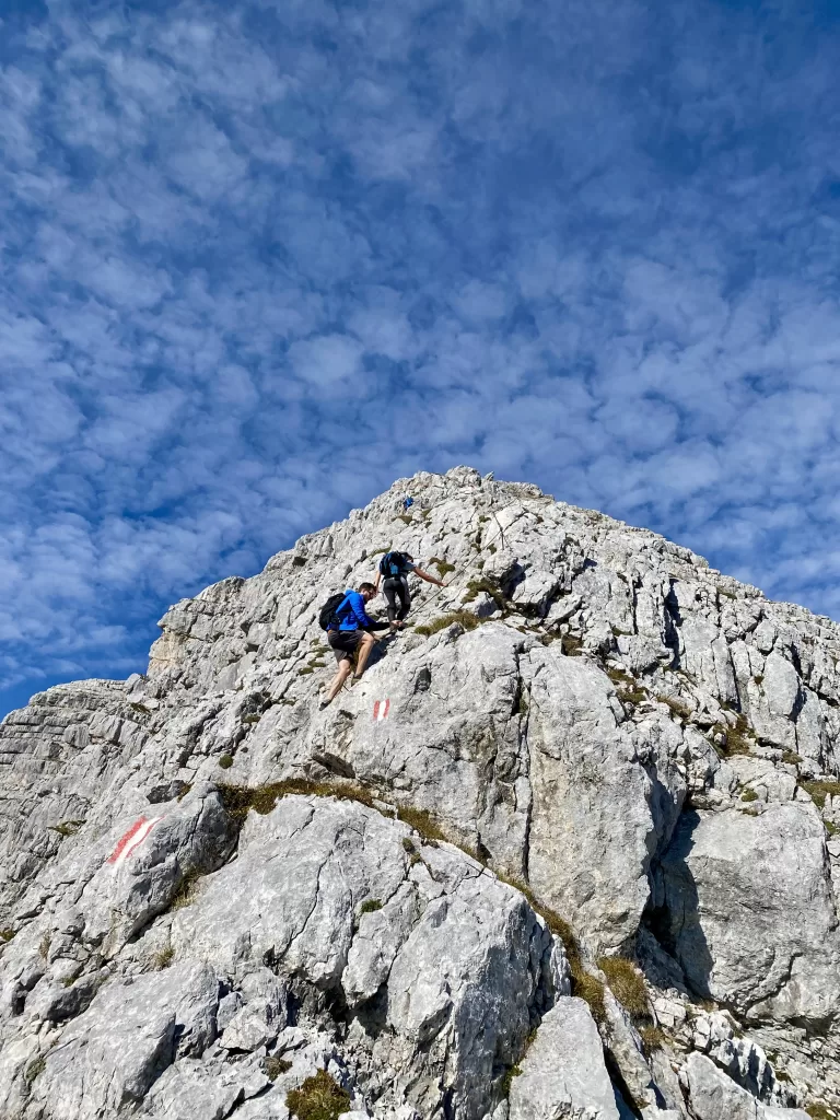 Letzter Abschnitt des Klettersteigs